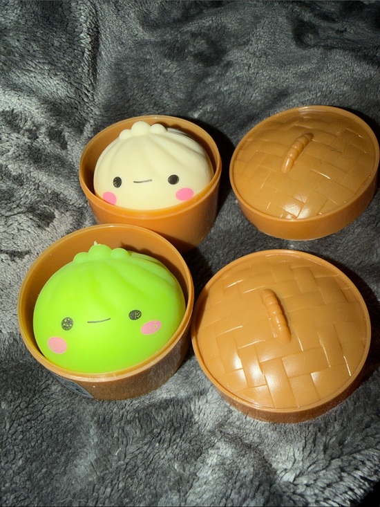 Other - Kids Squishy/sensory Dumpling Toy Set - Green & Cream